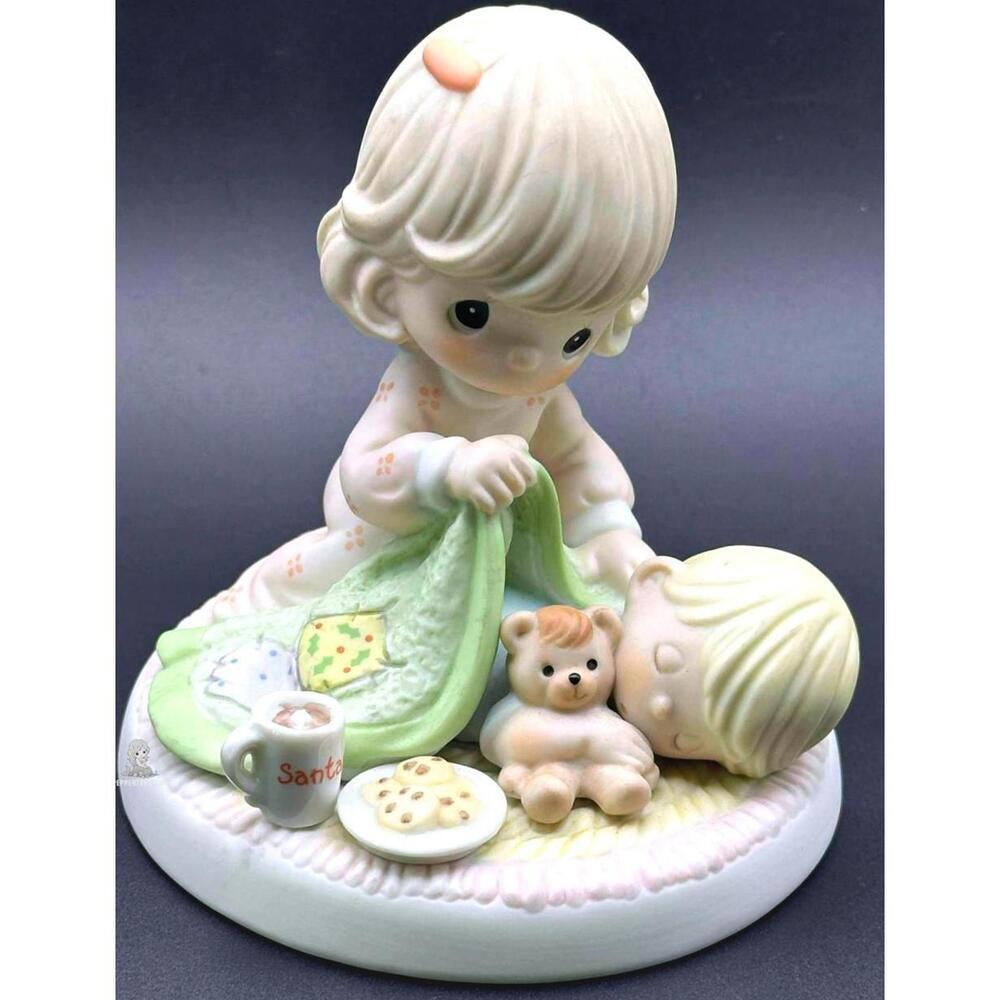 Precious Moments Adorable Child Figurine with Teddy Bear Cookies 🌸💎